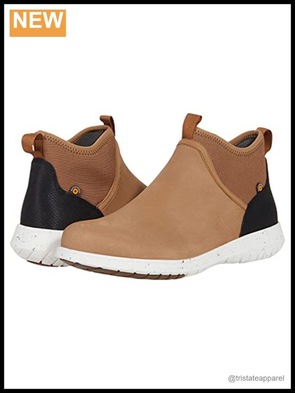 Waterproof Chelsea Snow Boots with Leather Lining | Pull-On Mid-Top